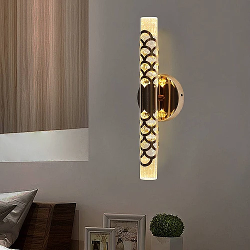 إضاءة أبليك حائط مودرن ذهبي لون الانارة 3 اضاءات واط 7