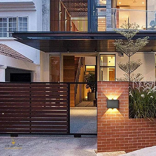 إضاءة جدارية بوابة لون الاضاءة اصفر مجوز مصنوع من البلاستيك المعالج