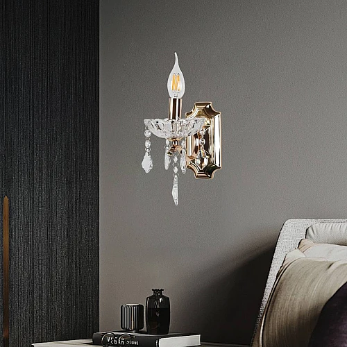 ابليك مودرن ذهبي + فضي E14*1