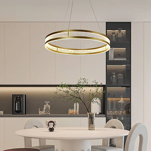 نجف مودرن ذهبي لون الانارة 3اضاءات 85 واط قطر 60 سم