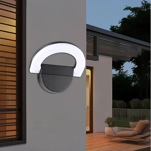 ابليك جداري خارجي اسود لون اصفر 12 واط