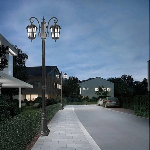 فانوس حديقة 2 متر مجوز اسود