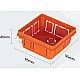 علبة قسام بلاستيك برتقالي مربع 10*10 سم للتركيب الدفن