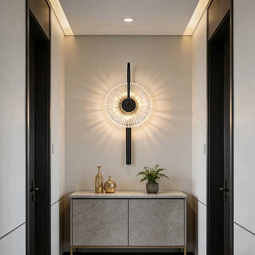 ابليك مودرن اسود لون الانارة 3 اضاءات واط 5 مقاس 420 ملم