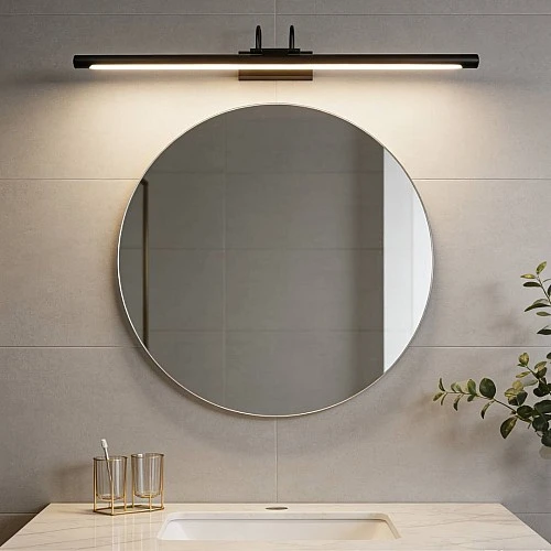 إضاءة أبليك حائط مودرن اسود لون الانارة 3 اضاءات واط 15 مقاس 600 ملم