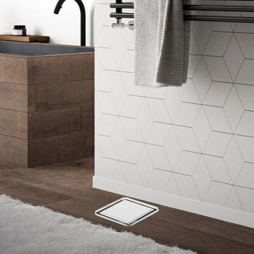  صورة منتج صفاية بلاط مقاس 15*15 ستانلس ستيل 304 كروم موديل TU/D2411/15*15/CH