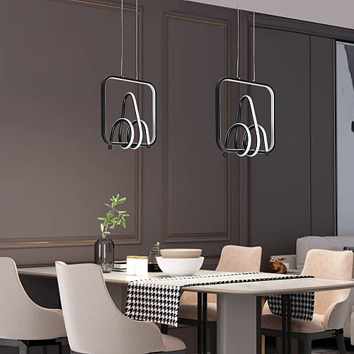 علاقي مودرن مفرد اسود لون الانارة 3 اضاءات واط 60