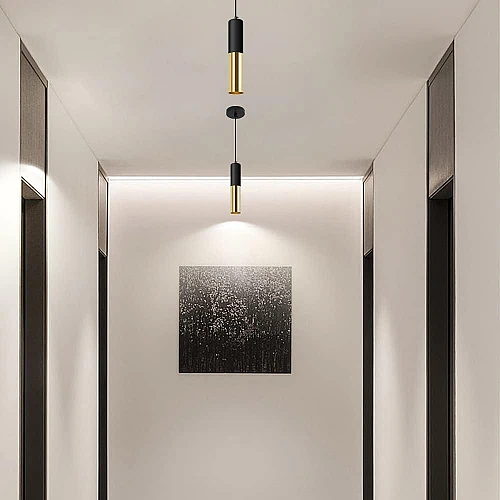 سلندر علاقي اسطواني لون أسود وذهبي مقاس 30 سم