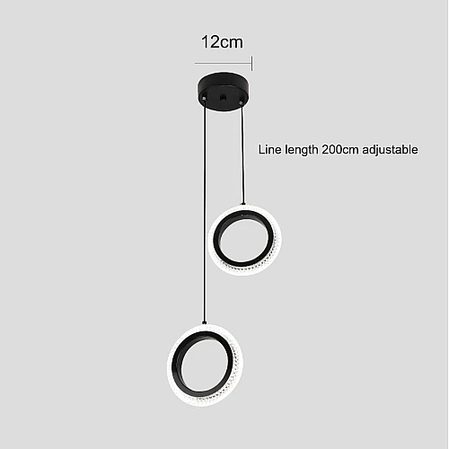 علاقي مجوز حلقتين اسود لون الانارة 3اضاءات 15 واط