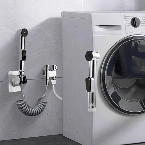 شطاف مع هوز دائري ستيل 120 سم كروم