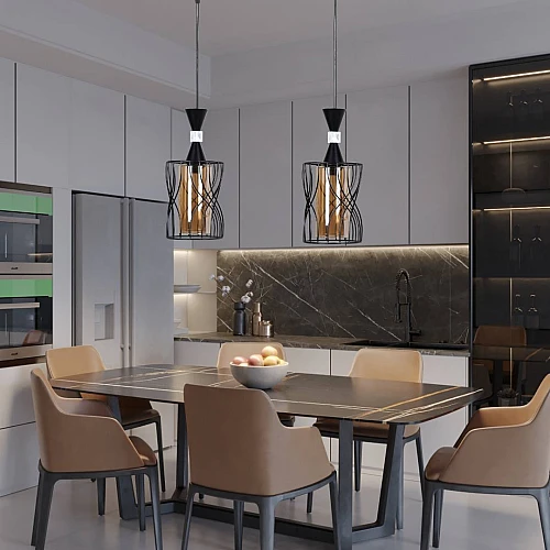 علاقي مفرد مودرن اسود E27*1