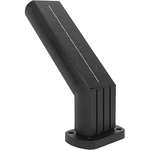 كشاف حديقة يعمل بالطاقة الشمسية لون أسود يضيء بضوء أصفر دافئ