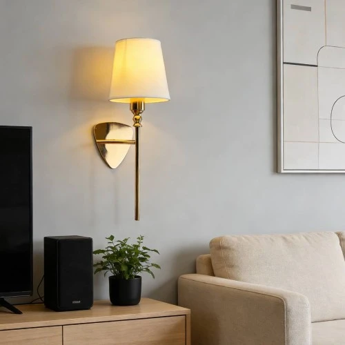 إضاءة ابليك حائط مودرن مفرد ذهبي E14*1L