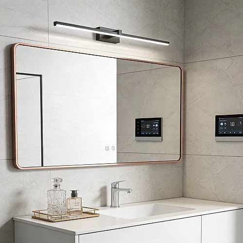 إضاءة ابليك حائط مودرن اسود لون الانارة 3 اضاءات واط 30 مقاس 1200 ملم