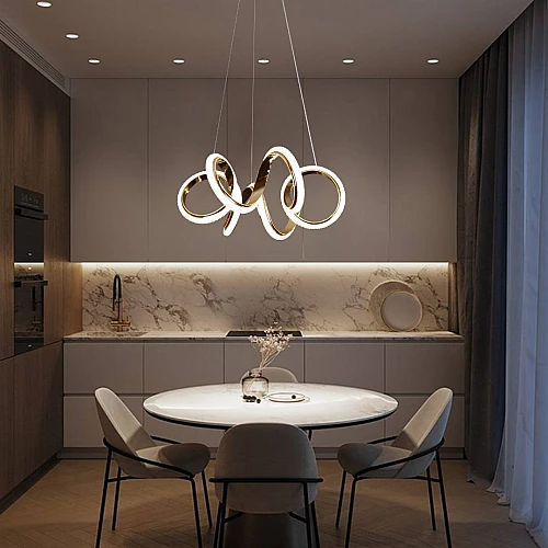 علاقي مودرن ذهبي لون الانارة 3 اضاءات واط 65