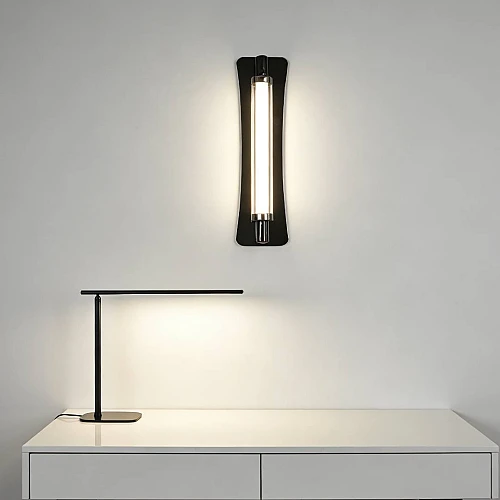 ابليك مودرن اسود لامع لون الانارة 3 اضاءات واط 5 مقاس 350 ملم