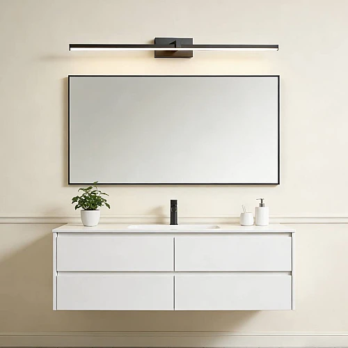 إضاءة ابليك حائط مودرن اسود لون الانارة 3 اضاءات واط 20 مقاس 800 ملم