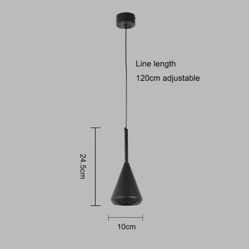  صورة منتج سلندر علاقي بشكل اسطواني قاعدة GU10 سلك طول 2 متر موديل HU2514/1BK