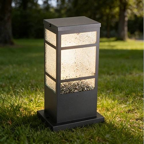 فانوس جلاسي خارجي اسود E27