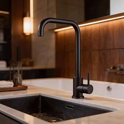 خلاط مجلى مستقيم ستانلس ستيل رمادي مع ليات