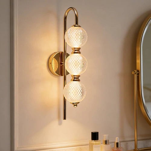 ابليك مودرن ذهبي لون الانارة 3 اضاءات 15 واط