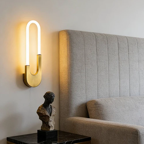 إضاءة ابليك حائط مودرن زيتي لون الانارة اصفر واط 12 مقاس 600 ملم