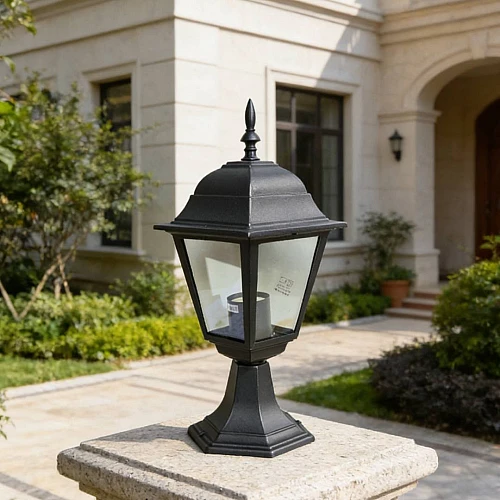 فانوس جلاسي اسود E27