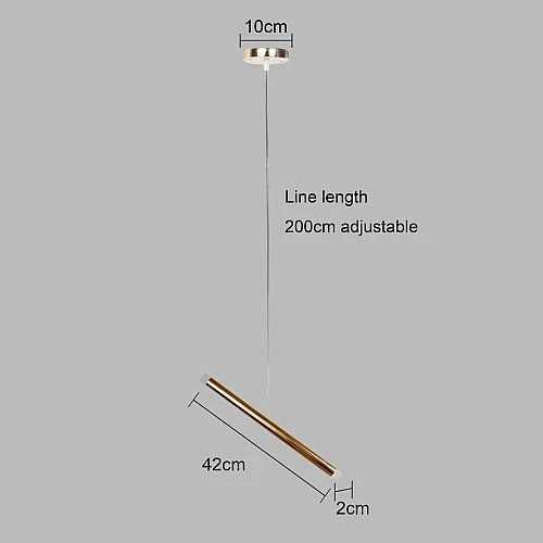 نجف مودرن 2 متر ذهبي لون الانارة اصفر 3 واط 