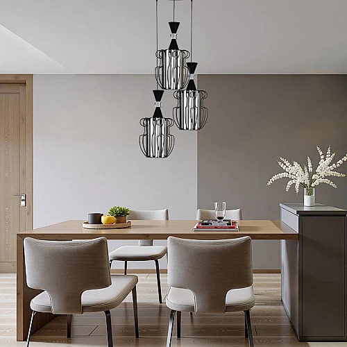 علاقي مودرن اسود E27*3