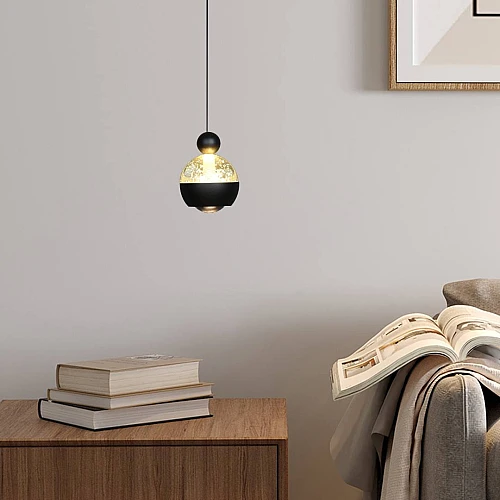 علاقي مودرن اسود لون الانارة اصفر W5