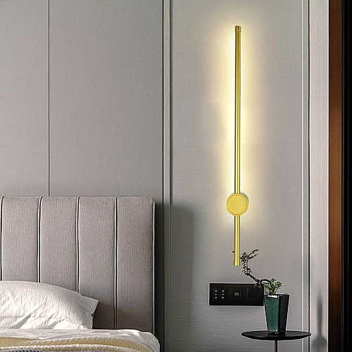 إضاءة ابليك حائط مودرن ذهبي لون الانارة 3 اضاءات واط 7 مقاس 800 ملم