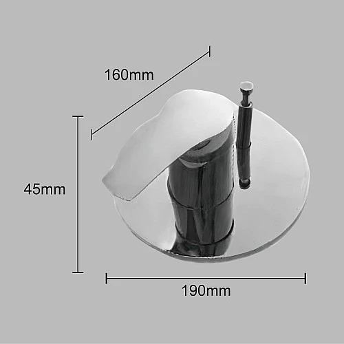  صورة منتج وجه مخفي دائري خطين كروم موديل TU/M3027R/2/CH