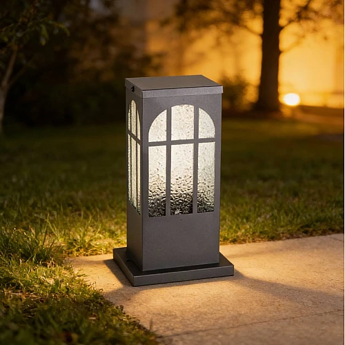 فانوس جلاسي خارجي اسود E27