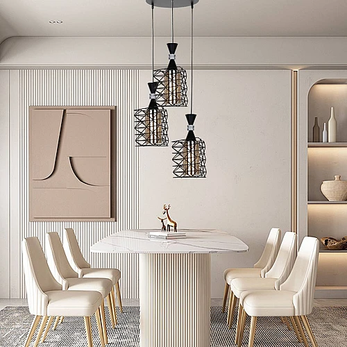 علاقي مودرن اسود E27*3