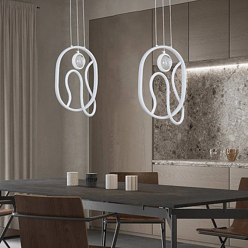 علاقي مودرن ابيض لون الانارة 3 اضاءات 85 واط