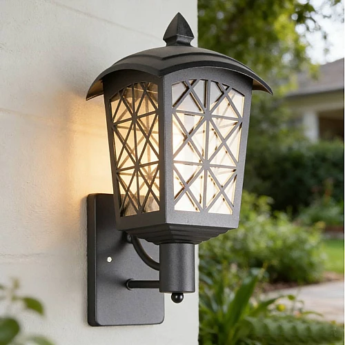 فانوس جداري خارجي اسود E27