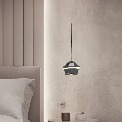 علاقي مفرد رمادي لون الانارة اصفر 7 واط