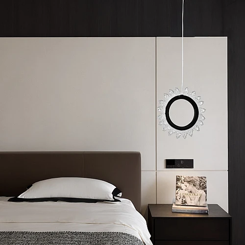 علاقي مودرن 2 متر اسود لون الانارة 3 اضاءات واط 9