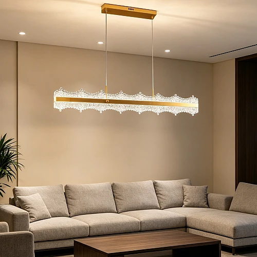 علاقي مودرن ذهبي لون الانارة 3 اضاءات 55 واط مقاس 1200 ملم