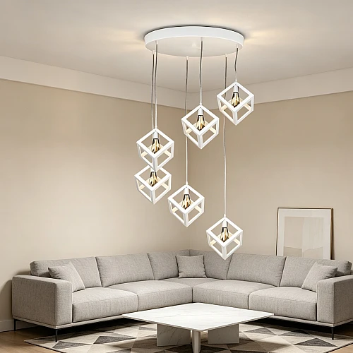 علاقي مودرن ابيض E27*6L