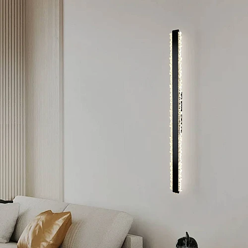 إضاءة ابليك حائط مودرن اسود لون الانارة 3اضاءات 20 واط