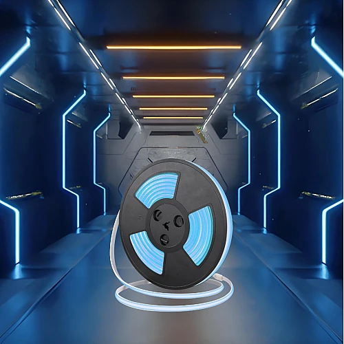 شريط لاصق كوب 24 فولت ( قص حر من اي مكان ) 10 متر لون الانارة سماوي ثلجي " يحتاج الى محول كهربائي للتوصيل "