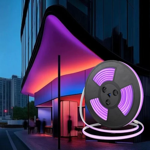 شريط لاصق كوب 24 فولت ( قص حر من اي مكان ) 10 متر لون الانارة بنفسجي " يحتاج الى محول كهربائي للتوصيل "