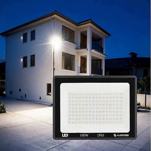  صورة منتج كشاف خارجي إنارة ابيض 100 واط SMD مثلج موديل HU1777/100W/WH