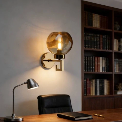 إضاءة ابليك حائط مودرن ذهبي E27*1L مفرد