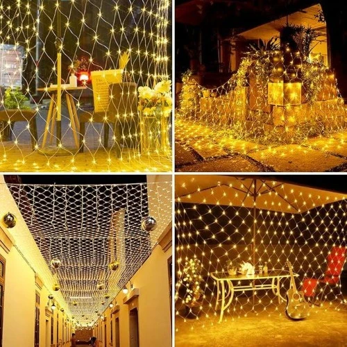 صورة-سلسلة-اضاءة-ستارة-ليد-صفراء-3x3-متر-HU2466