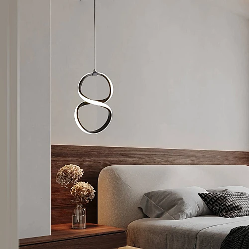 علاقي مودرن اسود لون الانارة 3 اضاءات 12 واط