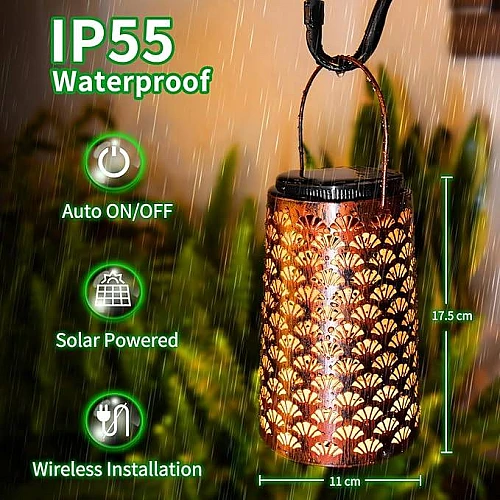  صورة منتج إضاءة زينة للحدائق تعمل بالطاقة الشمسية موديل HU/SA2485/BM