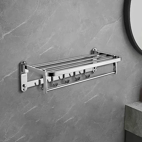 علاقة مع حامل مناشف و علاقات ستانلس ستيل 304 كروم