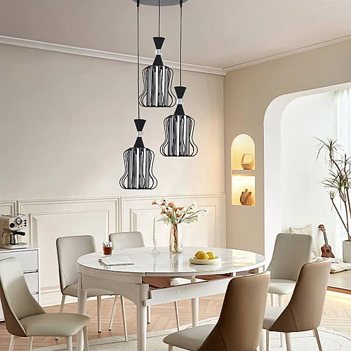 علاقي مودرن اسود E27*3